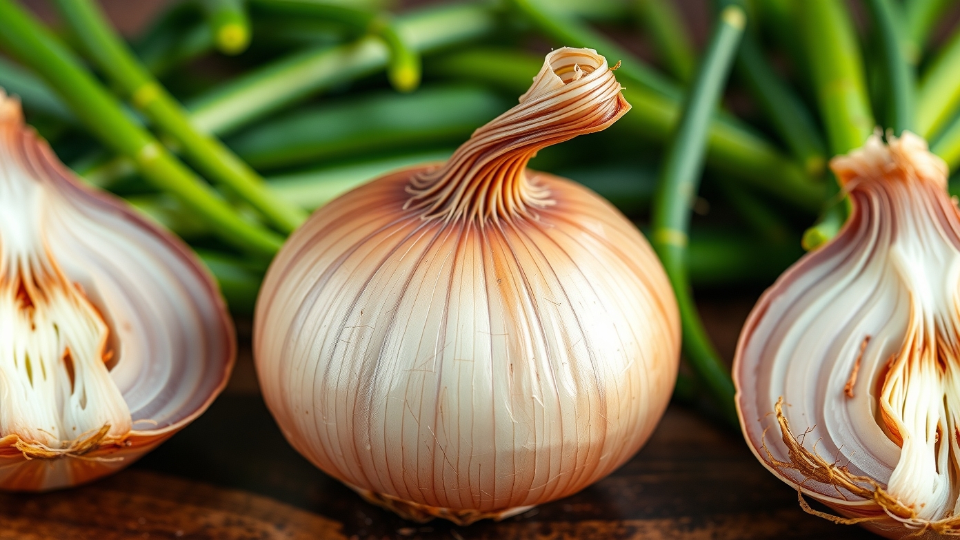 Főtt hagyma és zöldhagymák, tápláló és egészséges étel.