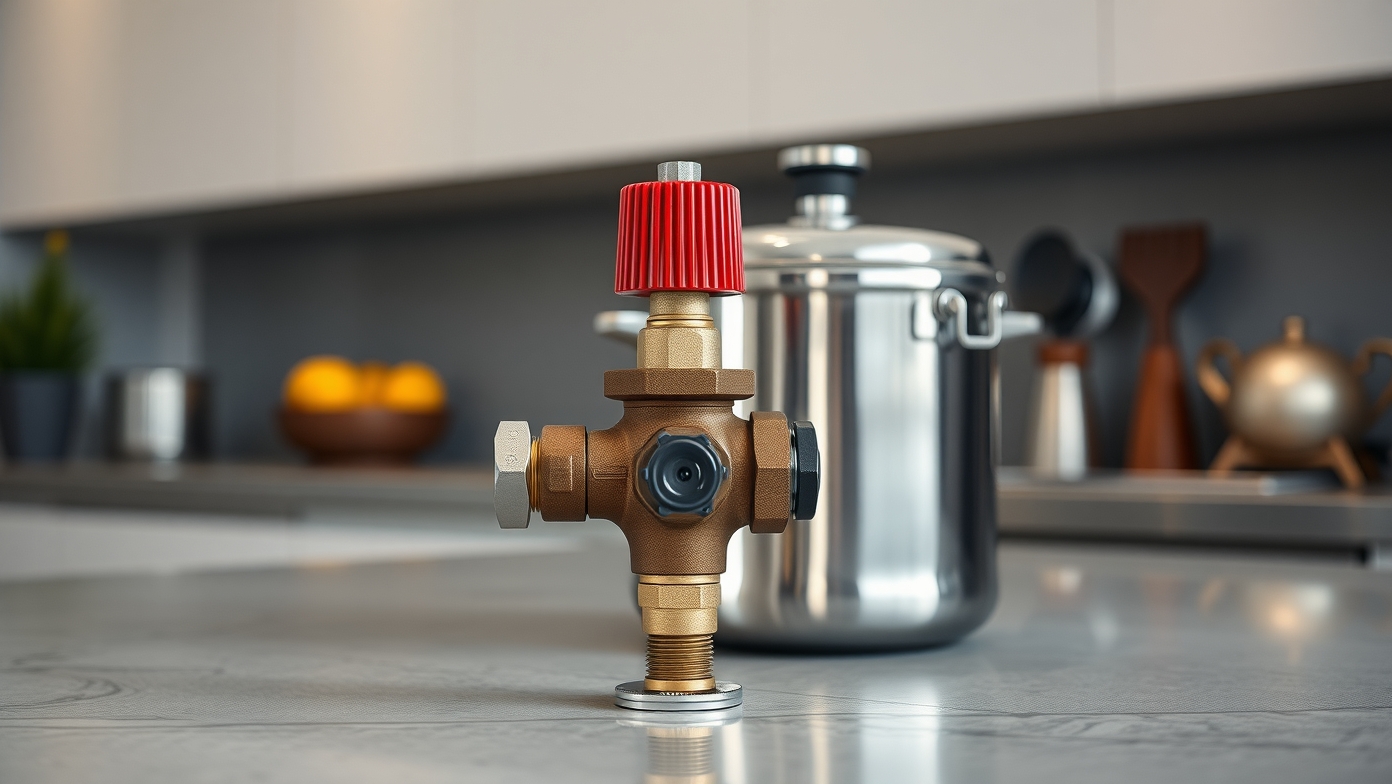 Kukta biztonsági szelep, amely a gőz kiengedésére szolgál főzés közben.