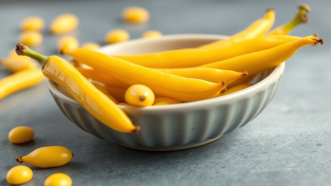 Sárgahüvelyű zöldbab friss, tápláló forrás a konyhában