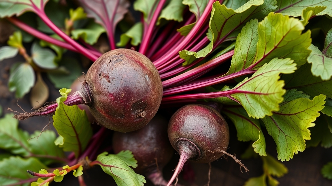Friss cékla hajtások zöld levelekkel, természetes élelmiszer.