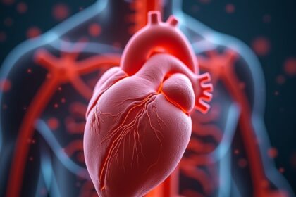 A szív működését bemutató ábra, amely a kálium fontosságára utal.