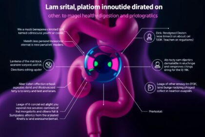 Grafika az emésztés és egészség kapcsolatáról tartalmazó lencse jótékony hatásokat bemutató infografika.