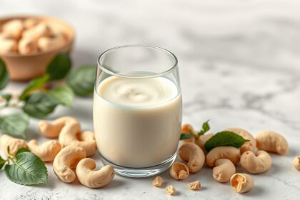 Kesudiótej és kesudió, növényi ital látványra