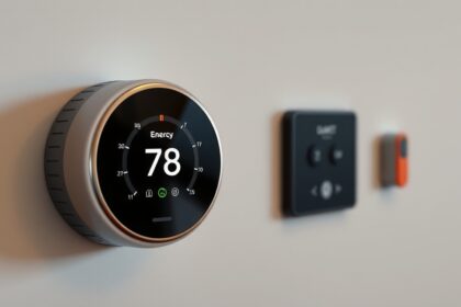 Intelligens elektromos termosztát modern otthoni fűtéshez