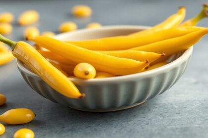 Sárgahüvelyű zöldbab friss, tápláló forrás a konyhában