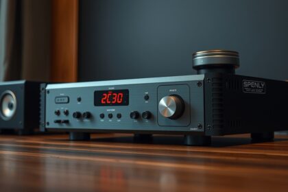 D-osztályú erősítő a modern hangtechnikához.