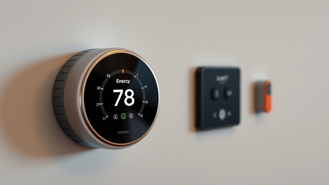 Intelligens elektromos termosztát modern otthoni fűtéshez