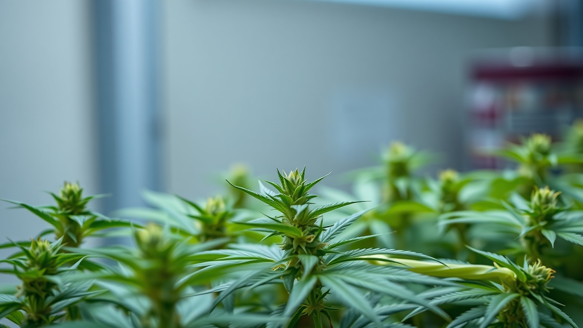 Friss kannabisz növények a terápiás alkalmazásához.