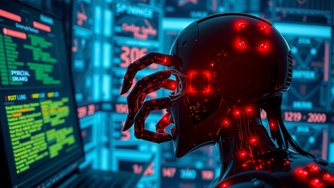 Mesterséges intelligencia által vezérelt zsarolás és kiberfenyegetések.