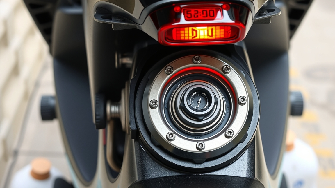 Robogó benzincsap részlete, üzemanyag-áramlás szabályozás