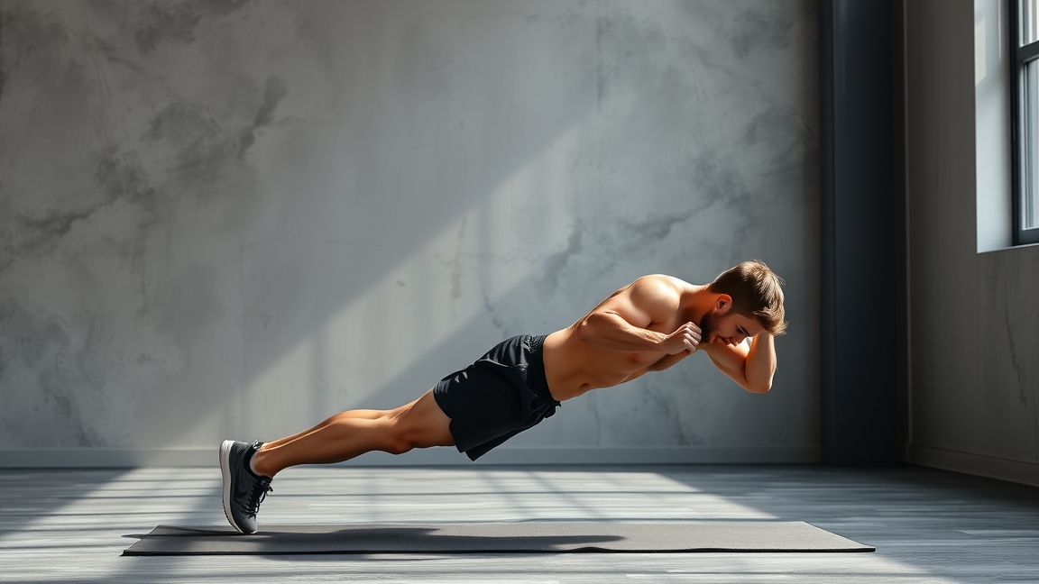 Burpee gyakorlat végzése fitnesztermekben.