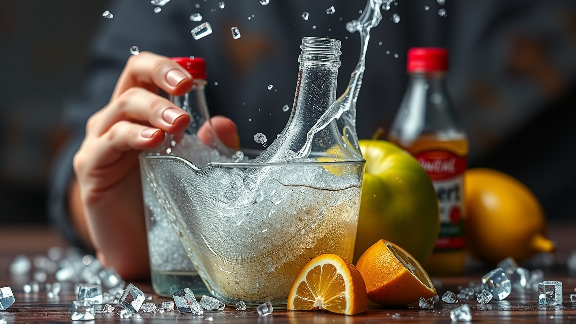 Cukoralkohol fogyasztás és diétás italok készítése frissítő gyümölcsökkel.