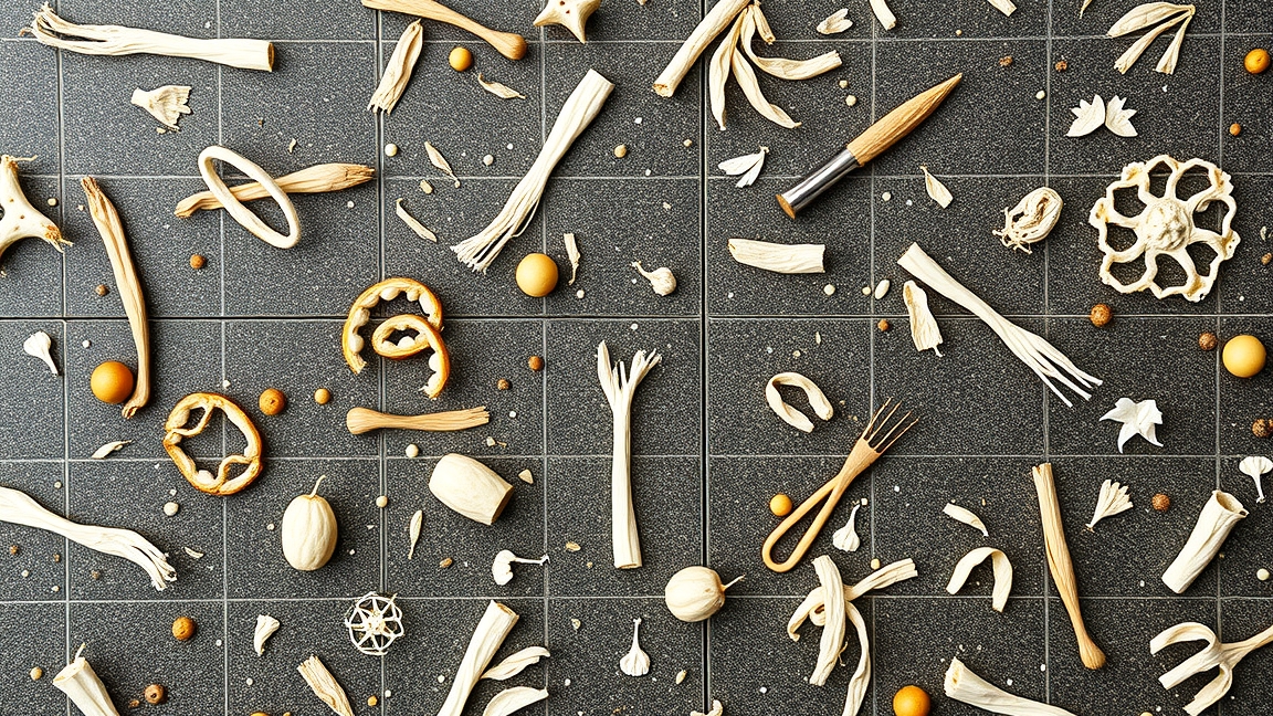 Különböző élelmiszer alapanyagok bemutatása egy asztalon.