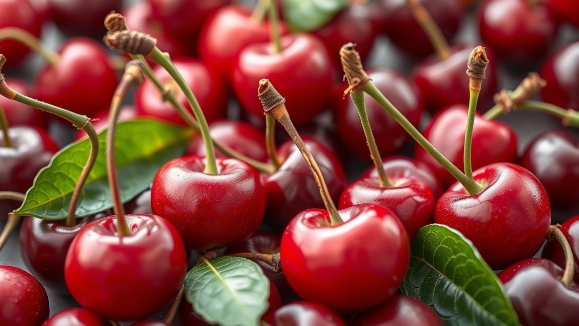 Friss, piros meggy, gazdag antioxidánsokban és rostokban