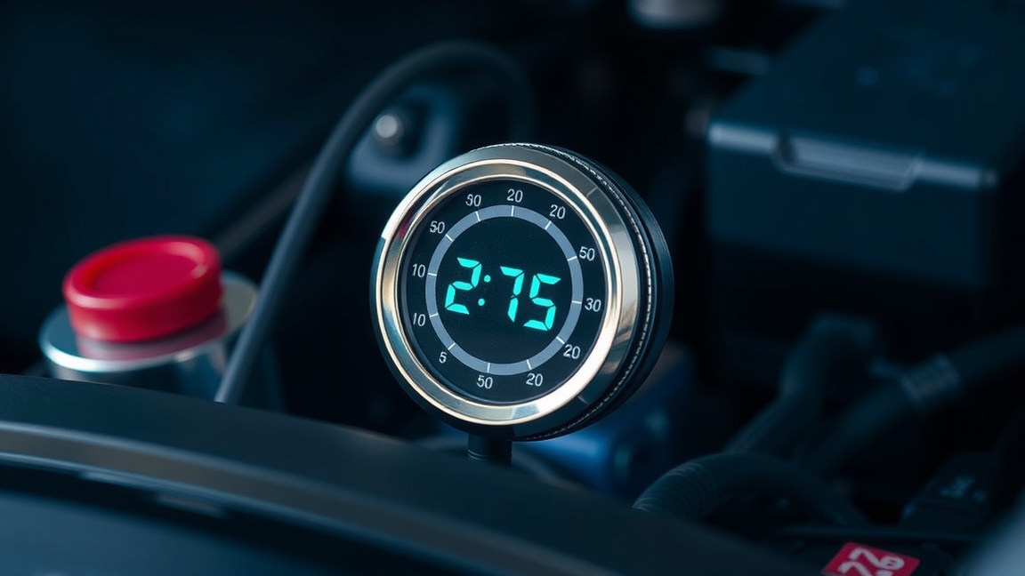 Digitális hőmérő autó motor hűtőrendszerének monitorozására