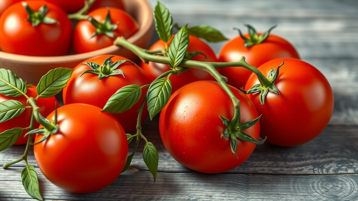 Friss paradicsomok, természetes bőrápolás alapanyagai.