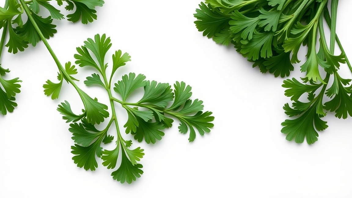 Friss petrezselyem levelek, gazdag vitaminokban és antioxidánsokban.