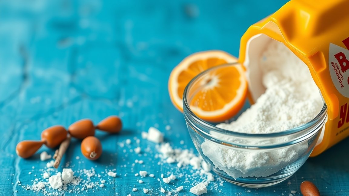 Tisztítószer és friss citrom szódabikarbónával