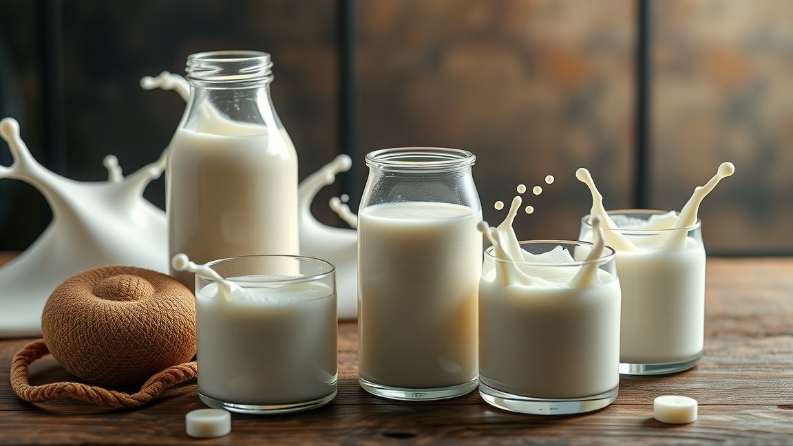 Tejtermékek különböző formában, egészséges életmódhoz