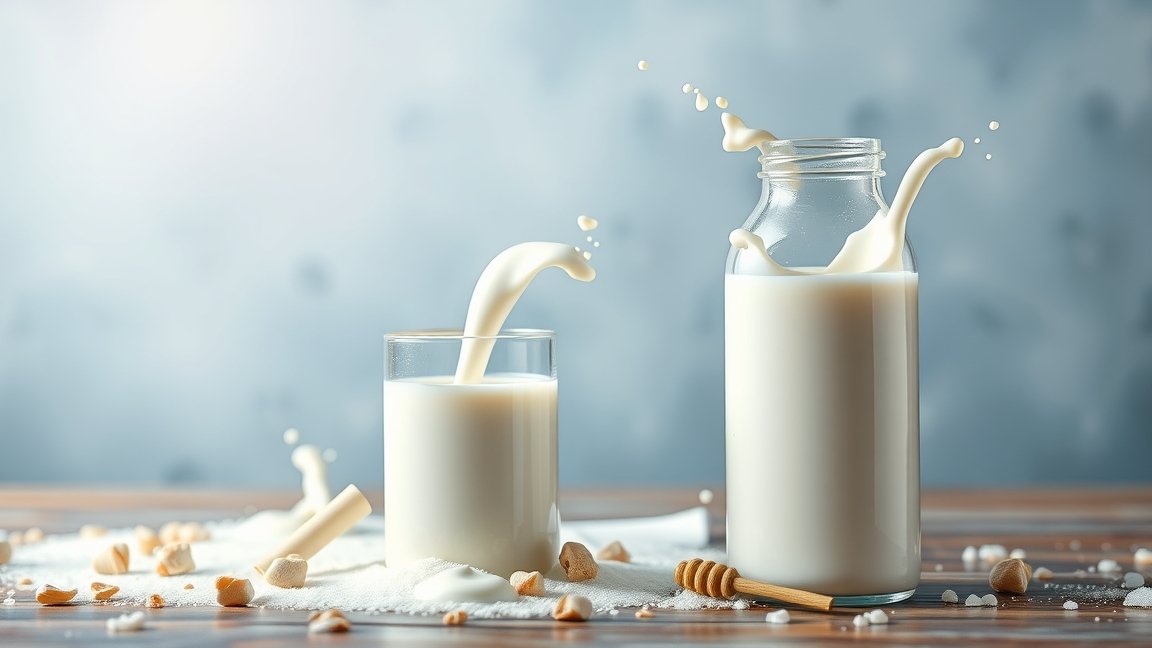 Friss tej és tejföl gyümölcsökkel és mézzel az egészségért.