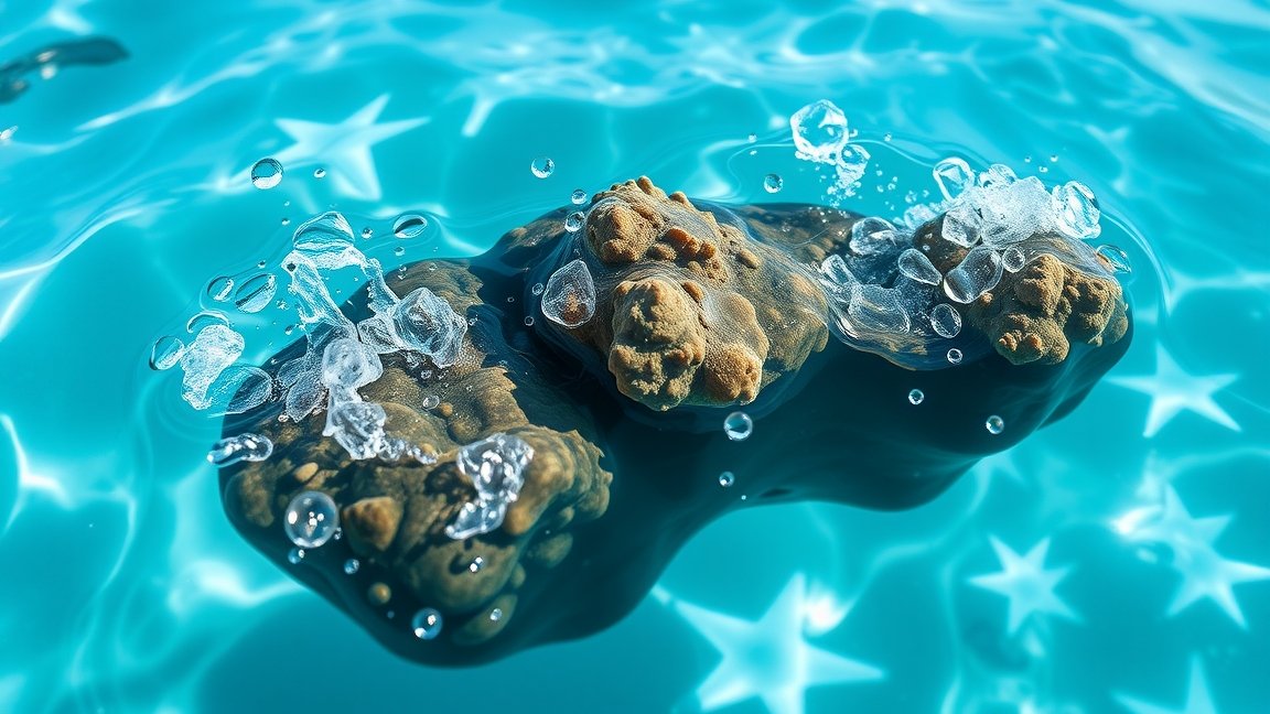 Tengervíz és korálok a víz alatt, ásványi anyagokkal gazdagítva.