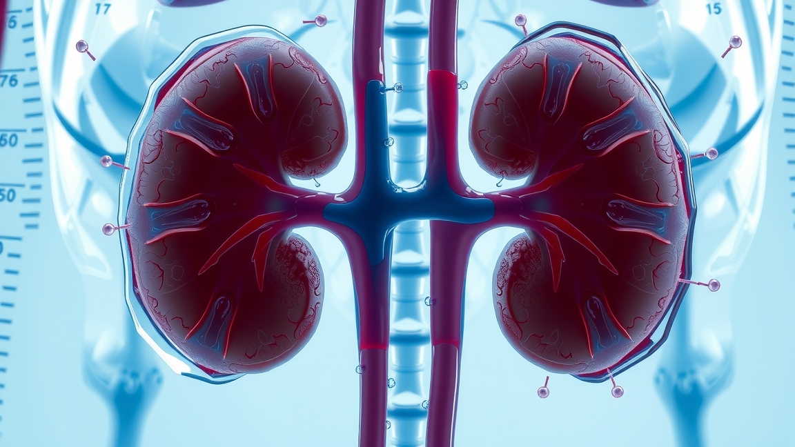 Anatómiai kép a vesékről és a vese működéséről.