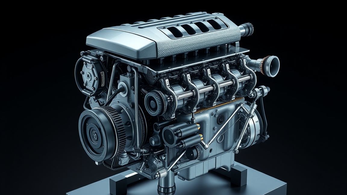 VVTI motor részletek, változó szelepvezérlés