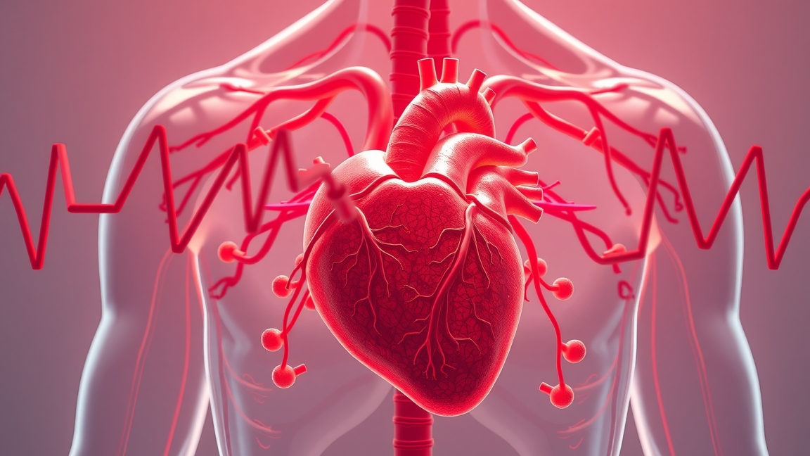 Az emberi szív és érrendszer grafikus ábrázolása