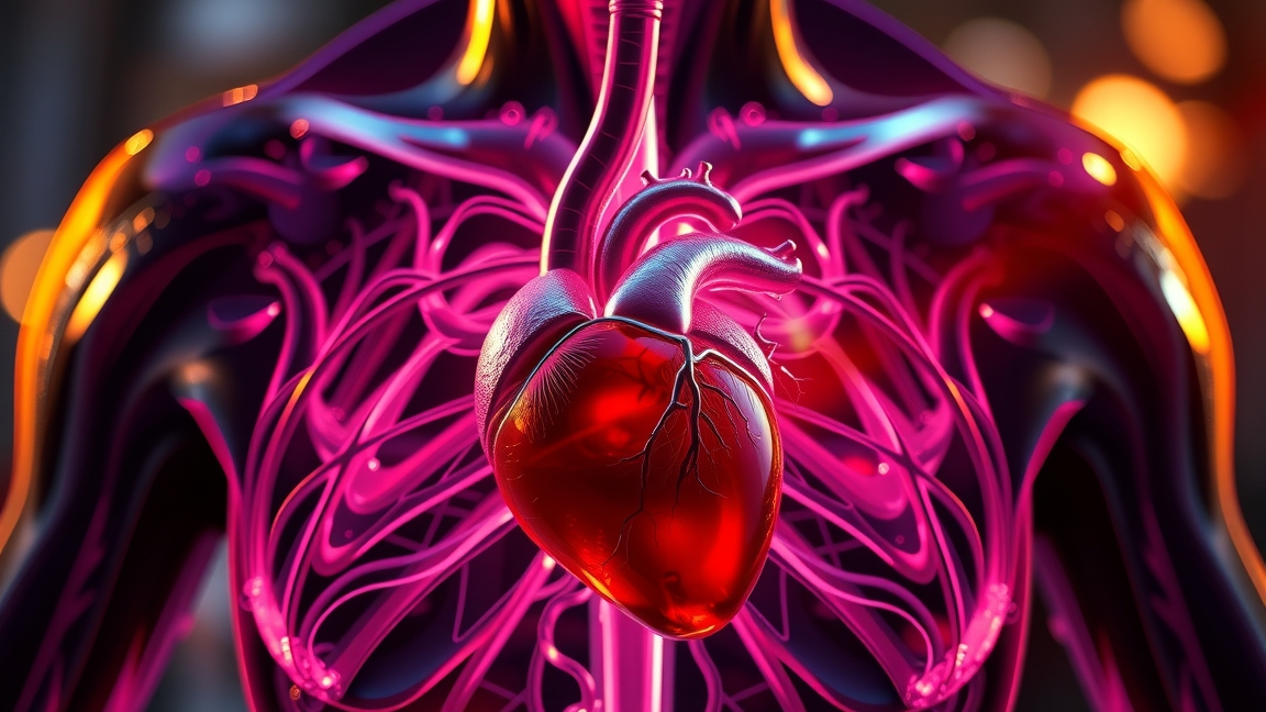 Digitális kép a szív és a véredények működéséről