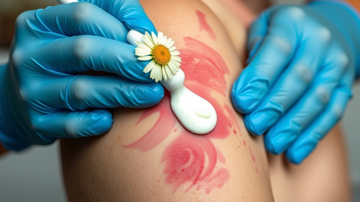 Arnika krém alkalmazása a zúzódás kezelésére kézben álló krémmel.