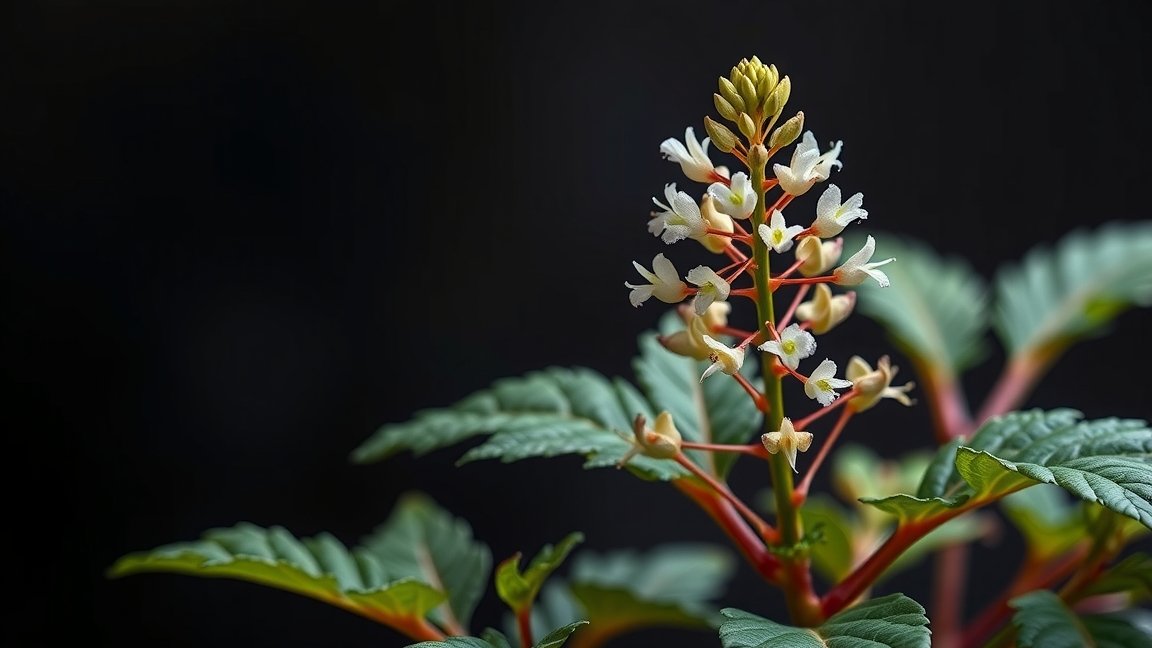 Astragalus membranaceus virágai és levelei, immunerősítő gyógynövény.