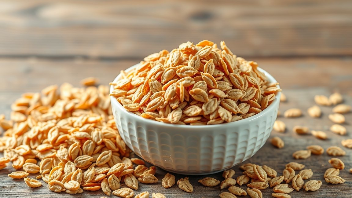 Búzakorpa tálban, egészséges táplálkozás