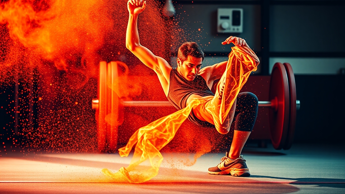 Edzés közben citrullin-malát hatását szemléltető sportoló