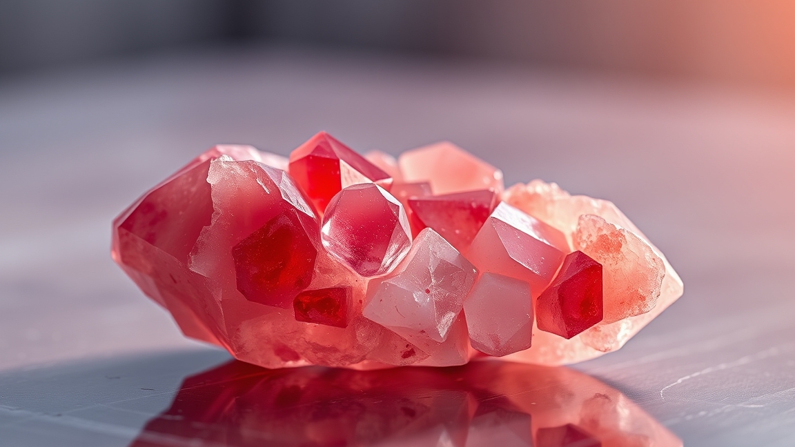 Cseresznye kvarc ásvány a belső béke és érzelmi egyensúly érdekében.