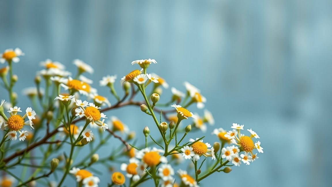 Ezerjófű virágok közelről, természetes gyógymódokhoz