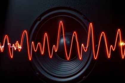 Hangsugárzó és elektromos jel hullámforma