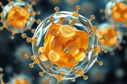 Sejtek zsírokat tartalmazó lipidmembránja mikroszkópos nézetben.