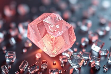 Magnézium és B6-vitamin kristályok egy egészséges táplálkozásban.