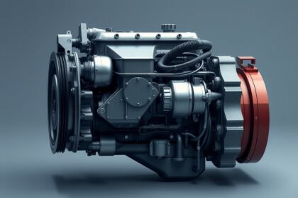 Dízelmotor részletes képe, a teljesítmény és energiahatékonyság szimbóluma.