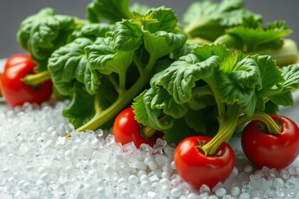 Friss zöldségek nátrium-ciklamát környezetében, élelmiszer-additív.