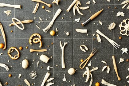 Különböző élelmiszer alapanyagok bemutatása egy asztalon.