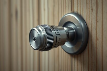 Bevésőzár gyönyörű fából készült ajtón