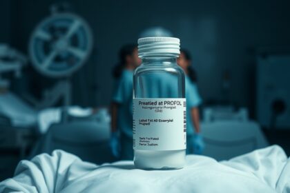 Propofol injekciós üveg az operációs teremben