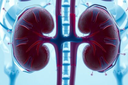 Anatómiai kép a vesékről és a vese működéséről.