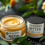 Svédkeserű krém bőrnyugtató és keringést serkentő hatással.