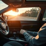 Sebességfüggő szervokormány a modern autóban, kényelmes vezetéshez.