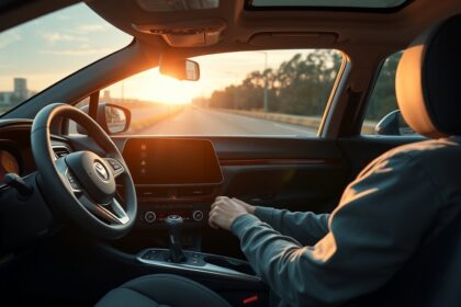 Sebességfüggő szervokormány a modern autóban, kényelmes vezetéshez.