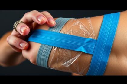 Kineziológiai tapasz alkalmazása fájó izomra