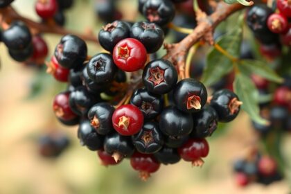 Friss kökénybogyók, gazdag C-vitaminban és antioxidánsokban.