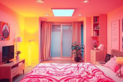 Modern hálószoba infrasugárzás elleni védelemmel